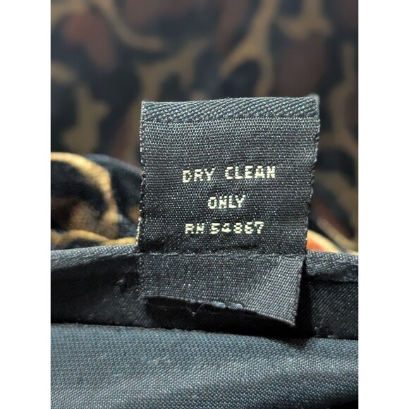 Lane Bryant Velvet Leopard Button Shirt Womens 22/24 Black Brown L/S Lined Tunic - Picture 8 of 8